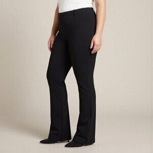 Betabrand XXL Petite Bootleg Classic Dress Yoga Pant Black